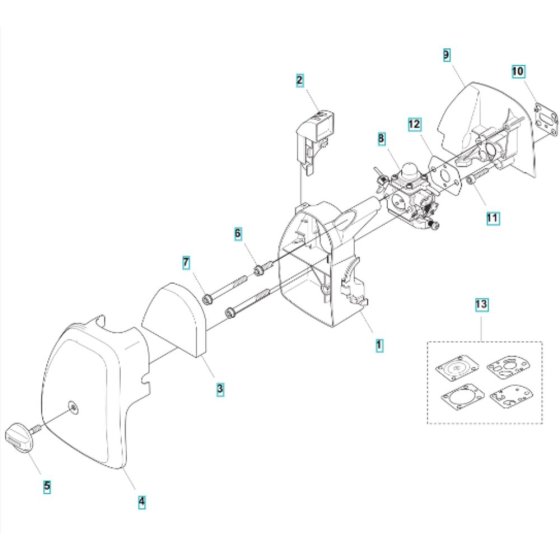 Air Filter Assembly for 122RJ