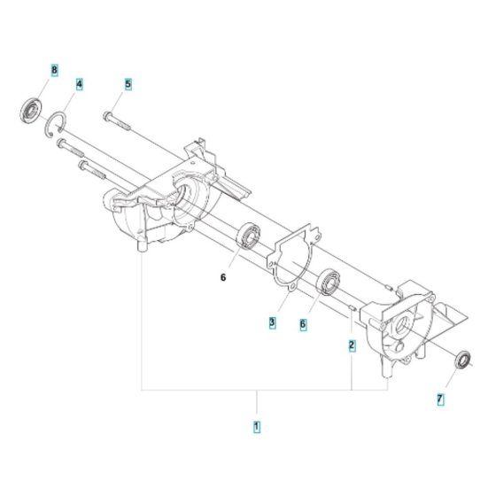 Crankcase Assembly for 122RJ