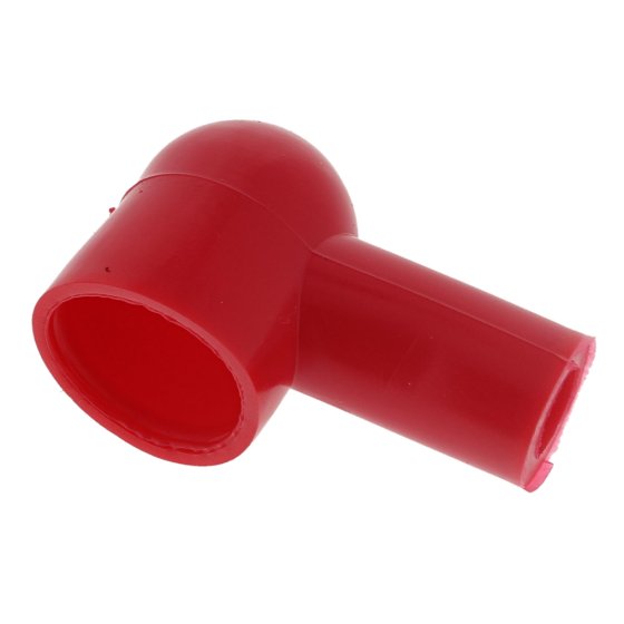 Large Red PVC Insulating Boot - Cable Entry 8mm, Terminal Hole Diameter 17mm - Pack of 10