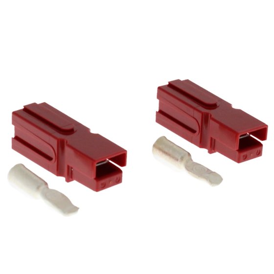 Red High Current 1-Way 75A Connector - (Pack of 2) - 0-014-55