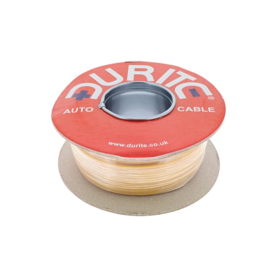 Yellow Single-Core Thin-Wall PVC Auto Cable - 1mm x 100m - 0-932-08