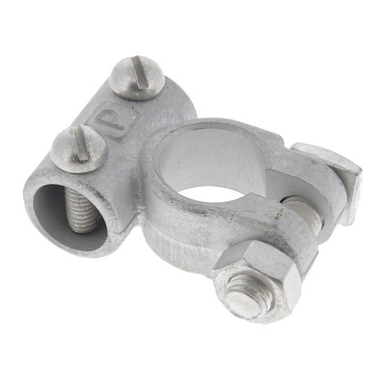Positive Heavy Duty Solderless Battery Terminals - drilled 14.3mm (10 Pack) - 1-559-01