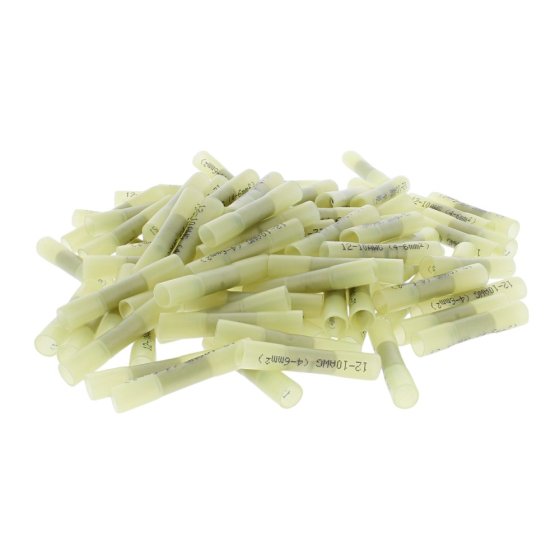 Yellow Heat-Shrink Butt Connector (Pack of 100) - 2-001-51