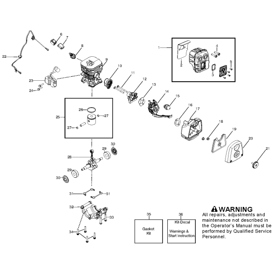 Engine Assembly for Husqvarna 125B