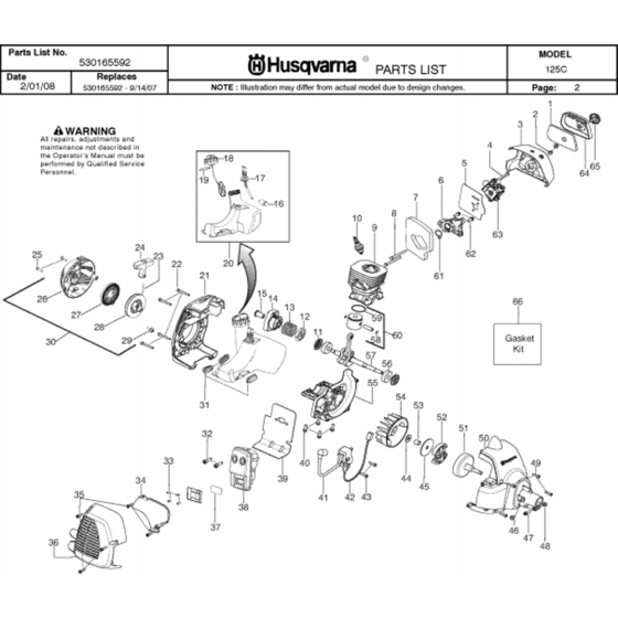 Engine for Husqvarna 125 C