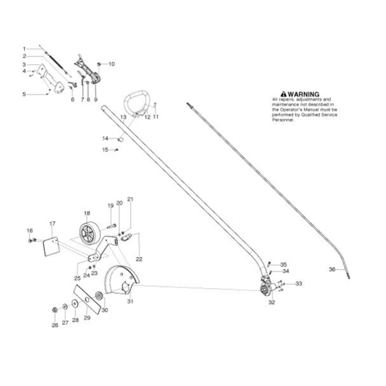 Shaft & Handle for Husqvarna 125 E