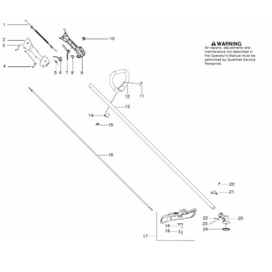 Shaft & Handle for Husqvarna 125 L