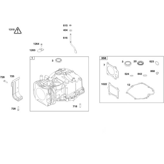 Cylinder Assembly for Briggs & Stratton