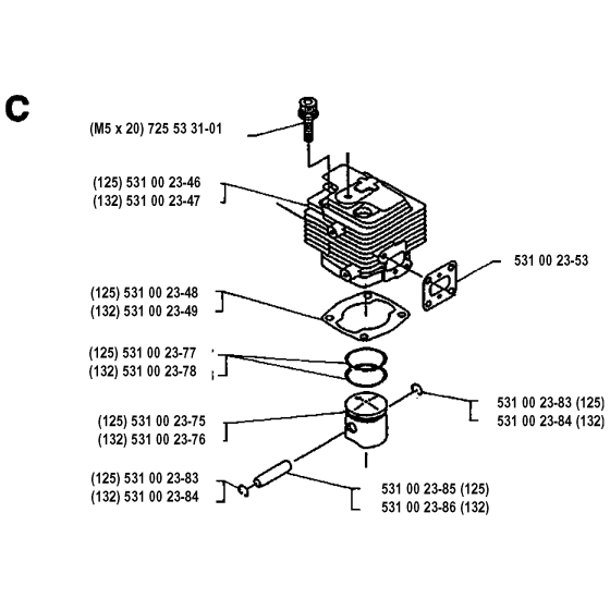 Cylinder Piston for Husqvarna
