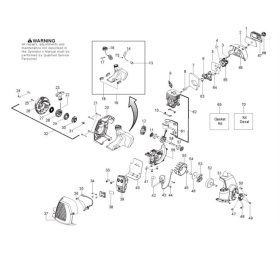 Engine for Husqvarna 128 LDX