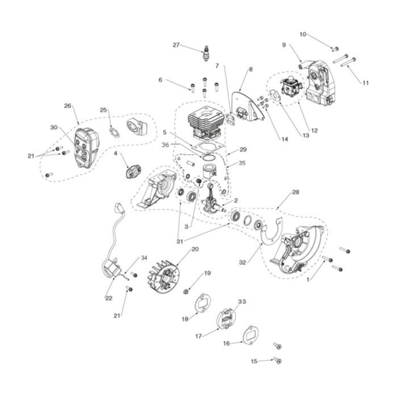 Engine for Husqvarna 129 L