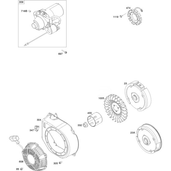 Blower Housing & Starter Assembly
