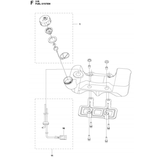 Fuel System for Husqvarna 131 R
