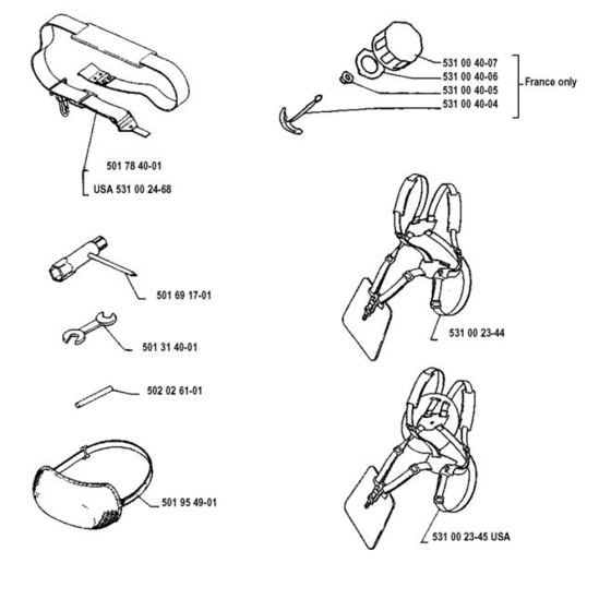 Harness for Husqvarna 132 L