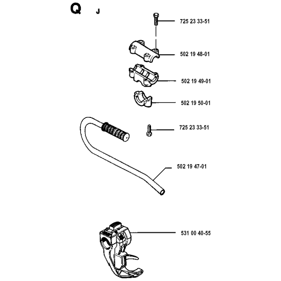 Handle & Controls for Husqvarna 132RD