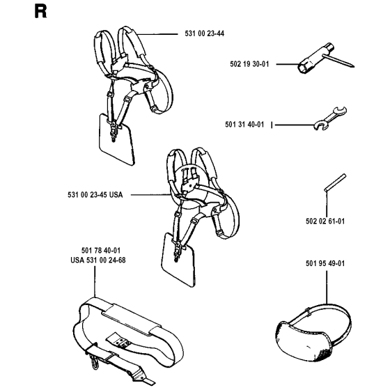 Harness for Husqvarna 132RD