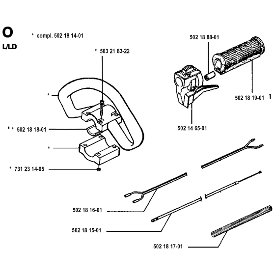 Handle & Controls for Husqvarna
