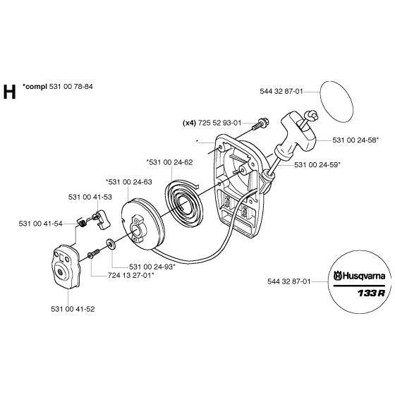 Starter for Husqvarna 133R