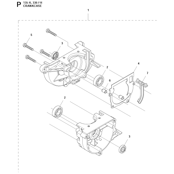 Crankcase for Husqvarna 135R