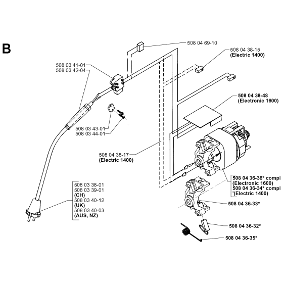 Husqvarna 1400 Electrical Assembly