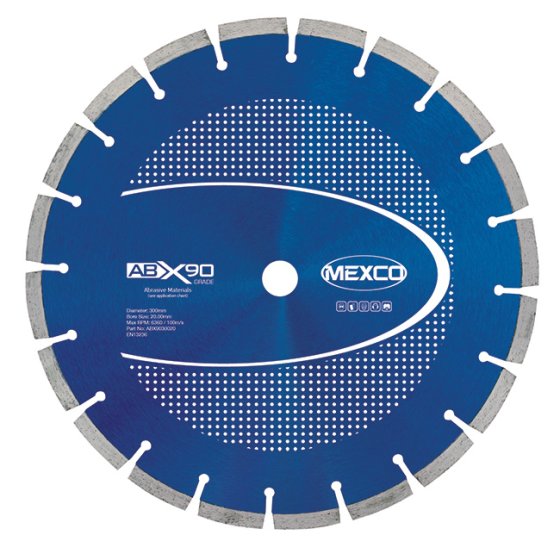 Mexco 300mm Diamond Blade Abrasive Materials X90 Grade