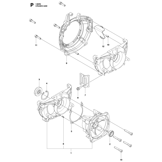 Crankcase for Husqvarna 143Rii