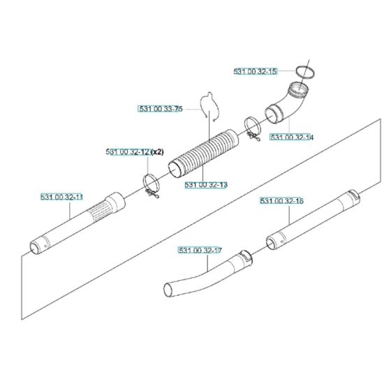 Tube Assembly for Husqvarna 145 BT