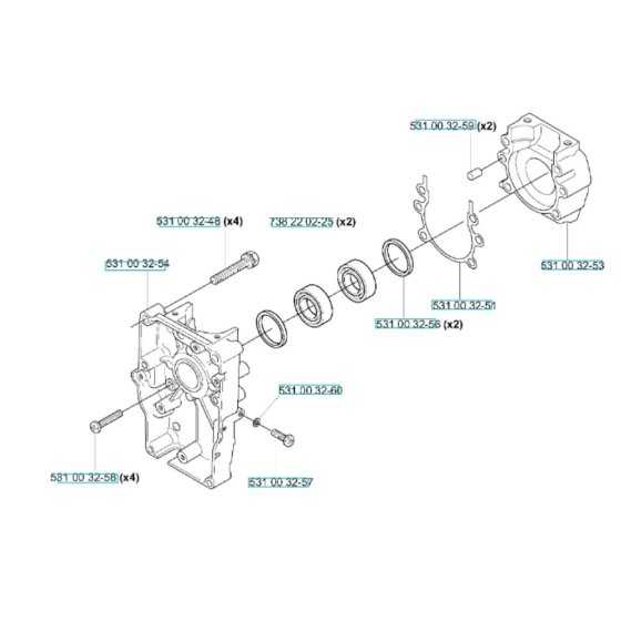 Crankcase Assembly for Husqvarna