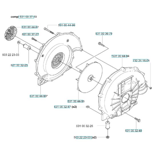 Fan Assembly for Husqvarna 145 BT