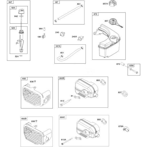 Exhaust System for Briggs & Stratton