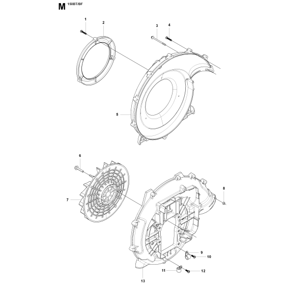 Fan Assembly for Husqvarna 150BF
