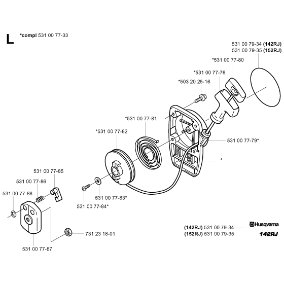 Starter for Husqvarna 152RJ