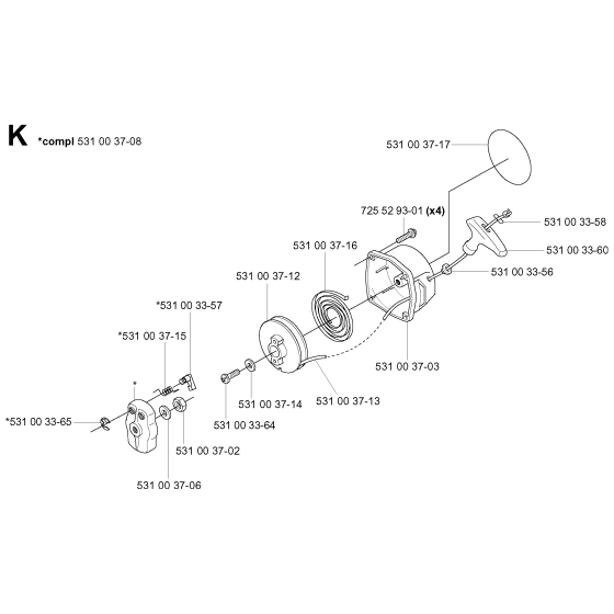 Starter Assembly for Husqvarna