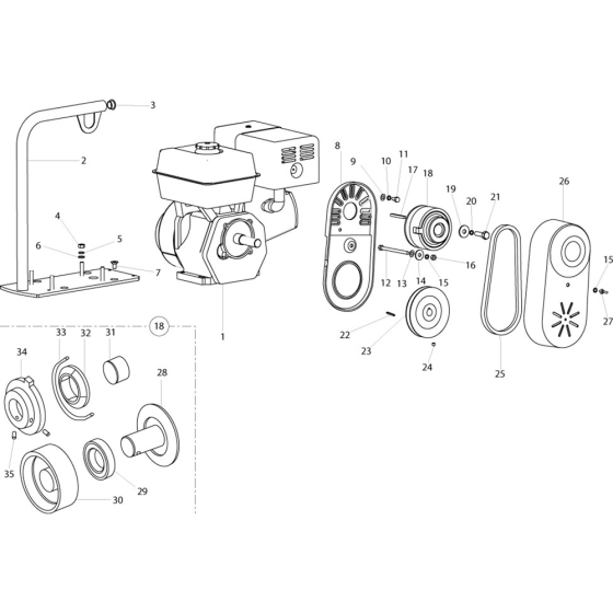 Motor & Drive Kit for Belle 1600