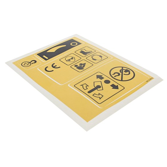 Decal Warning for Belle RPC30, RPC35, RP55 Plate Compactors - OEM No. 161.0.293