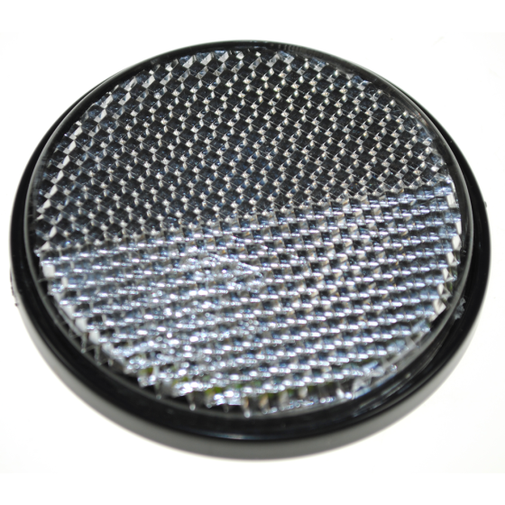 Round Clear Front Reflector Self Adhesive, 60mm Diameter European Approved