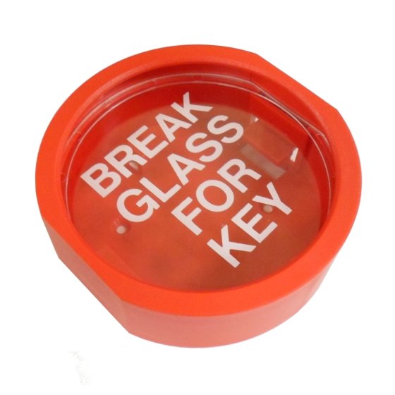 Break Glass Key Box Red 115x110x32mm for Emergency Key Storage