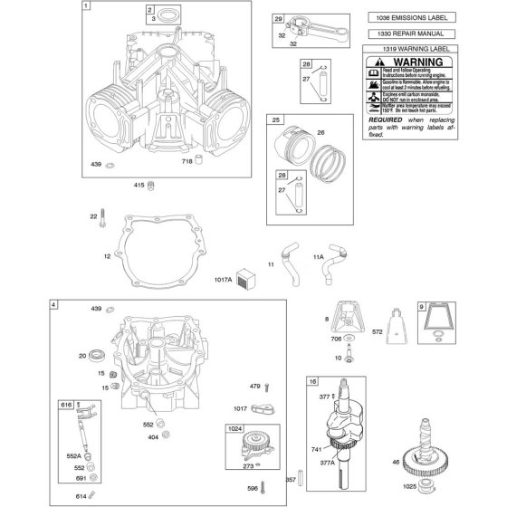 Cylinder Assembly for Briggs & Stratton