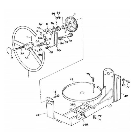 Trunnion and Tilt Wheel Assembly