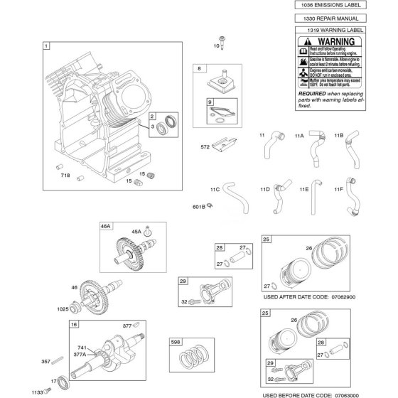 Camshaft, Crankshaft & Piston