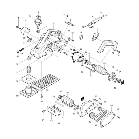 Makita 1901 Planer Assembly