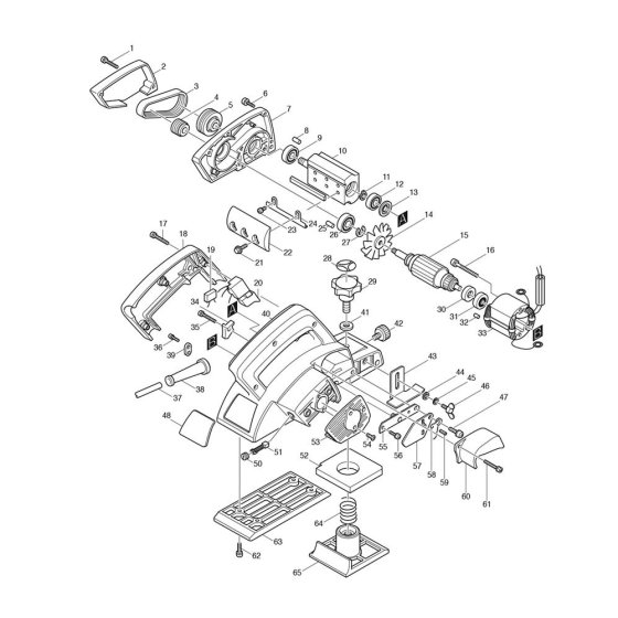 Makita 1923B Planer Assembly