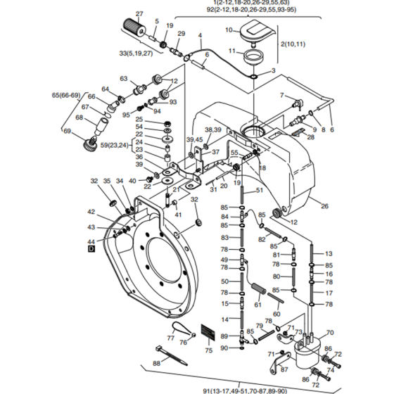 Fuel-2 Assembly for Hatz 1B30