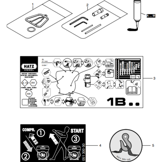 Hatz 1B30 Engine Accessories