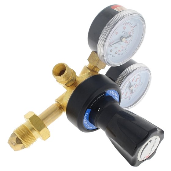 Single Stage Two Gauge Gas Regulator - Oxygen