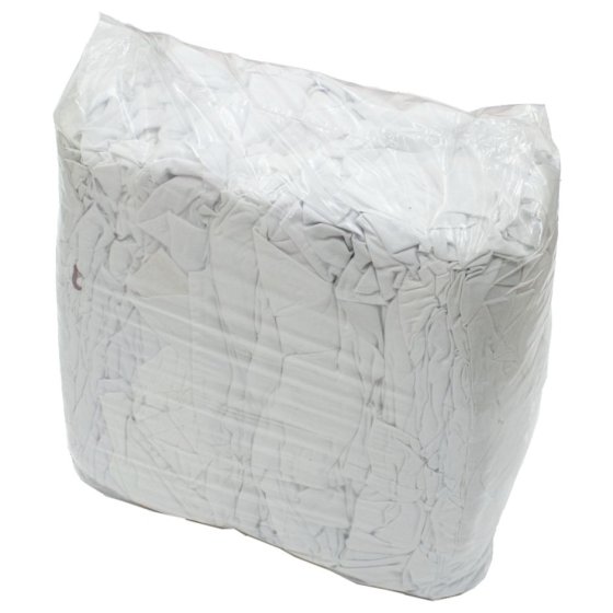 Cleaning Rags/Cloths White Cotton 10kg Bulk Pack Recycled