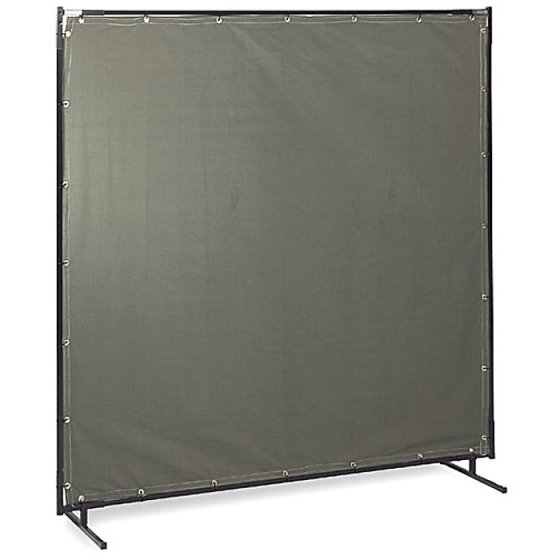 Welding Curtain, 6ft x 6ft on a Free Standing Frame, Flame Retardant