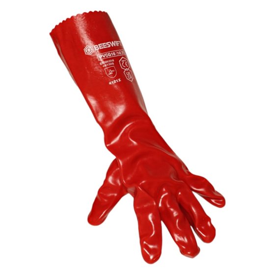 PVC Gauntlets Fully Coated 14" Long for Industrial Use