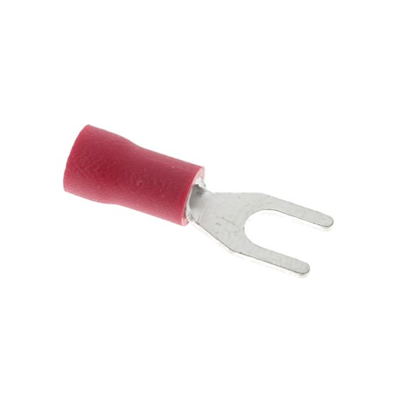 Fork Terminal 3.5mm (4BA) Red Electrical Fitting - 100 Pack