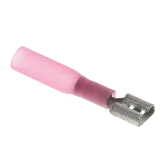 Spade Terminal (Red) Size:6.3mm (Female) - Pack of 25